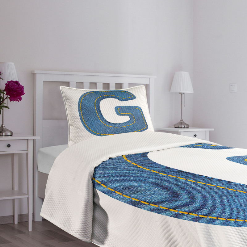 Modern Denim Cloth Bedspread Set