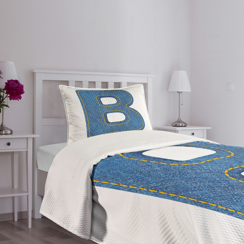 Jeans Retro Fashion Bedspread Set