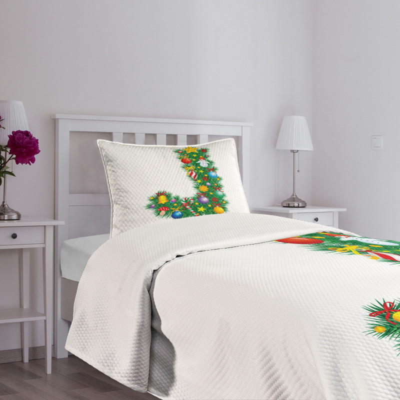 Uppercase Christmas Bedspread Set