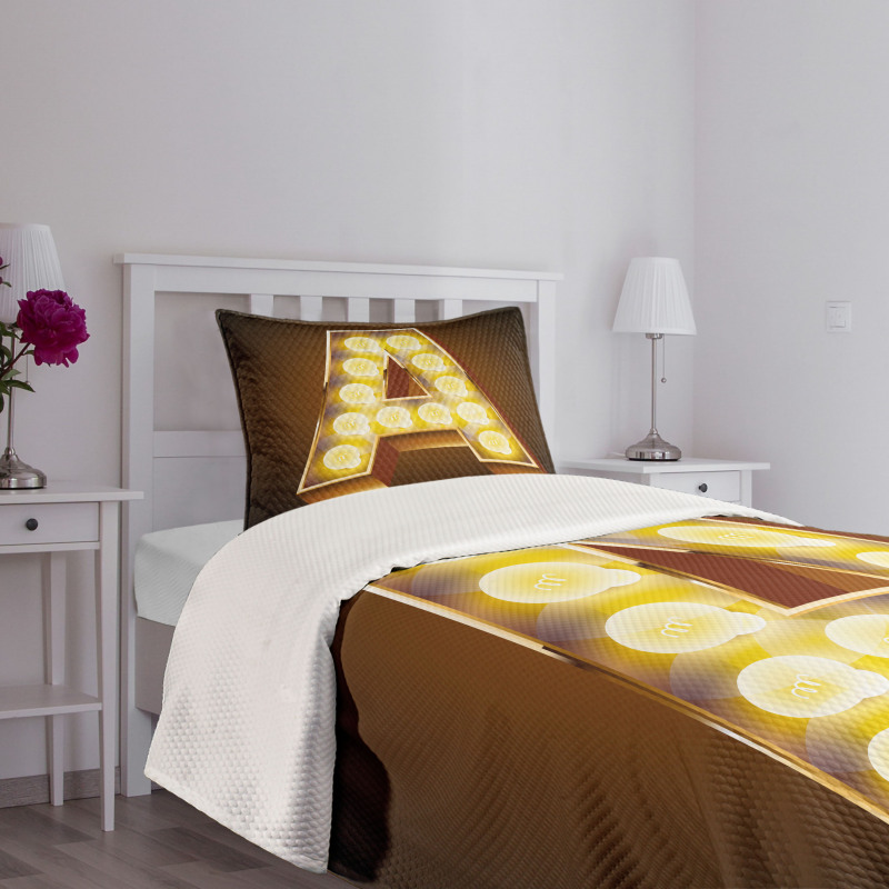 First Letter ABC Design Bedspread Set