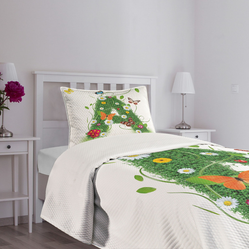 Green Leaves Bedspread Set