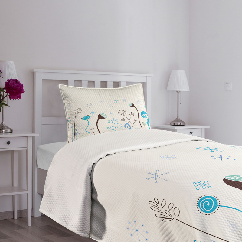 Seasonal Flowers Bedspread Set