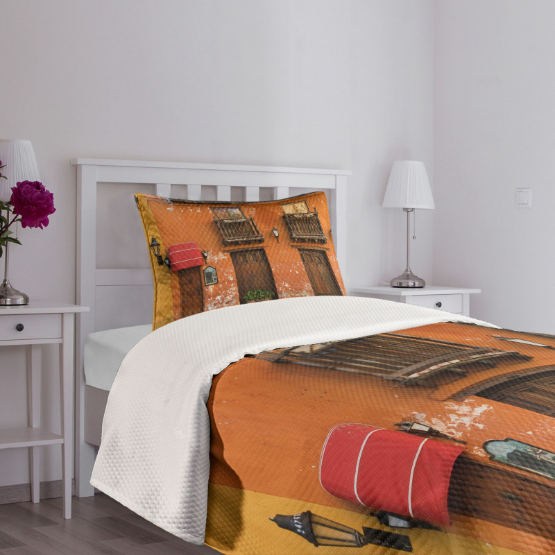 Cartagena Streets Photo Bedspread Set