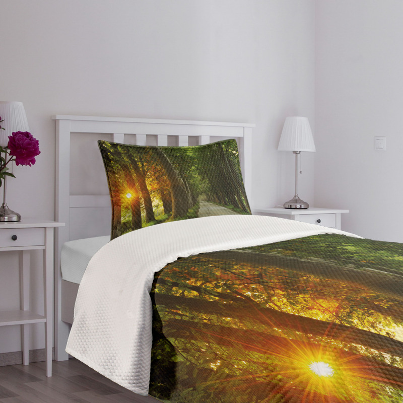 Fresh Morning Scenery Bedspread Set