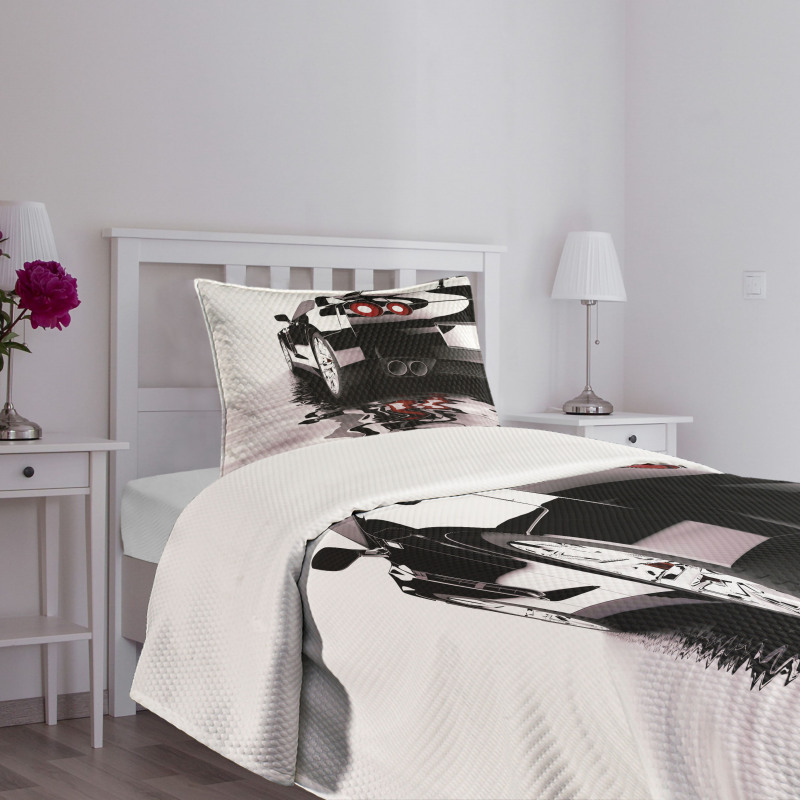 Modern Black Vehicle Style Bedspread Set