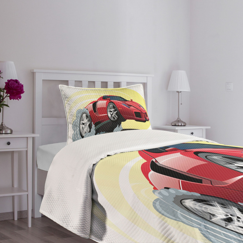 Cartoon Vehicle Powerful Bedspread Set