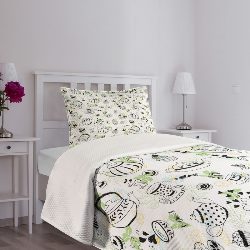 Doodle Hearts Bedspread Set