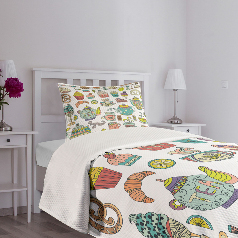 Coffee and Dessert Bedspread Set