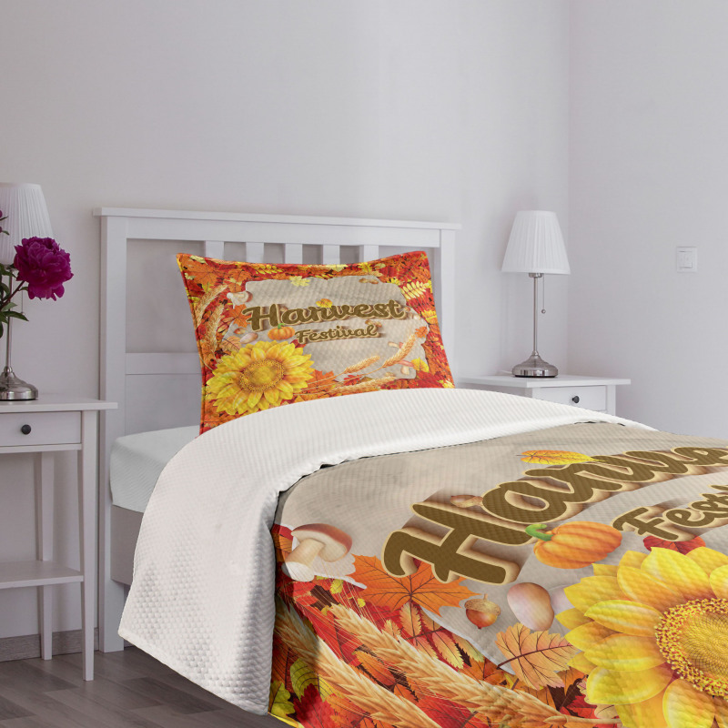 Festival Autumn Leaves Bedspread Set