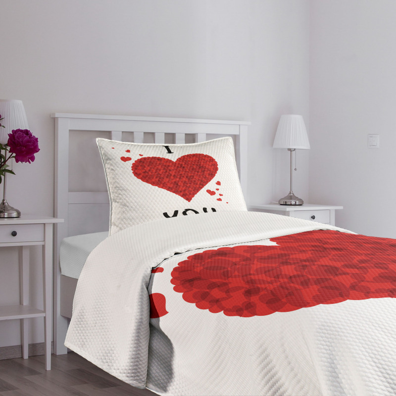 Love Bouquet Heart Bedspread Set