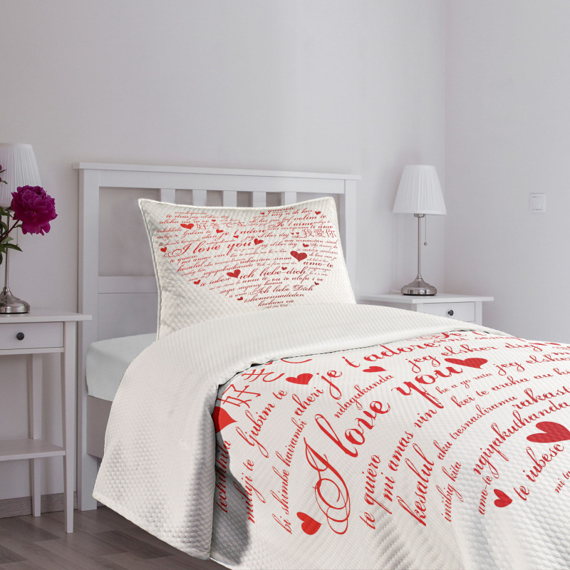 Love Words Universal Bedspread Set