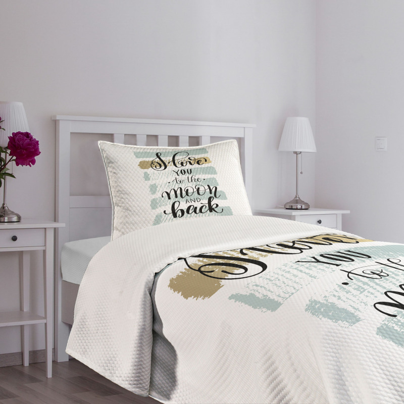 Pastel Paintbrush Bedspread Set