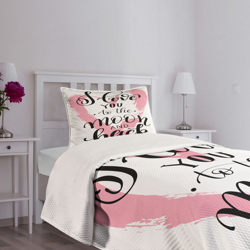 Watercolor Heart Bedspread Set