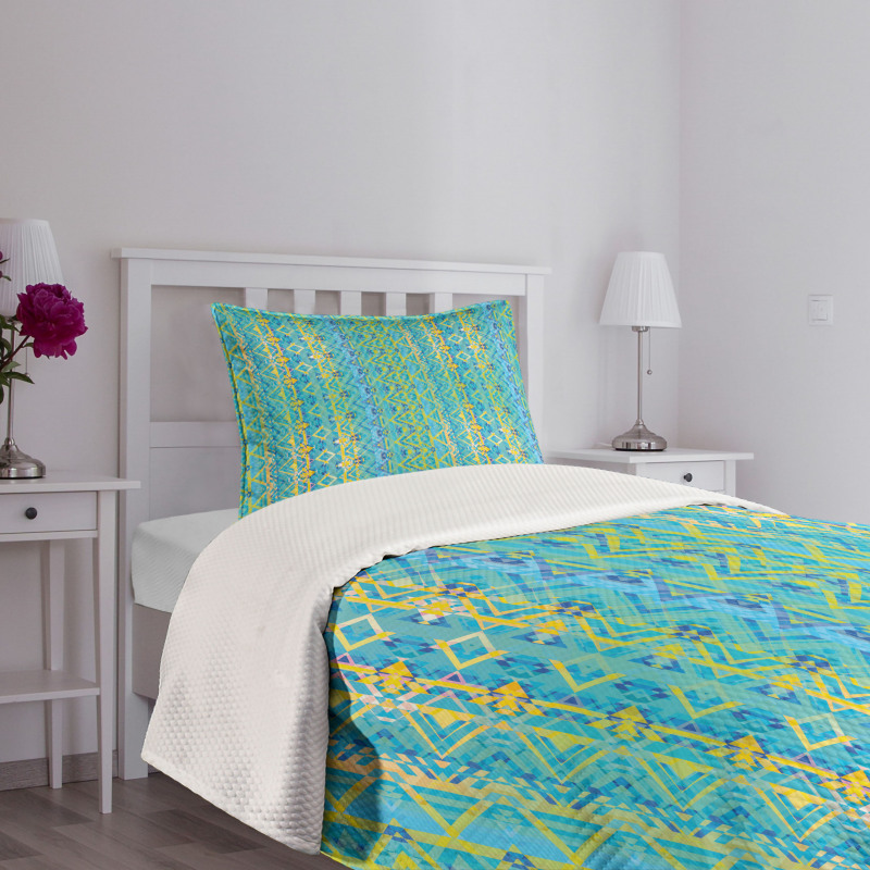 Zigzag Aztec Design Bedspread Set