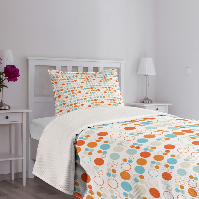 Colorful Oval Rings Bedspread Set