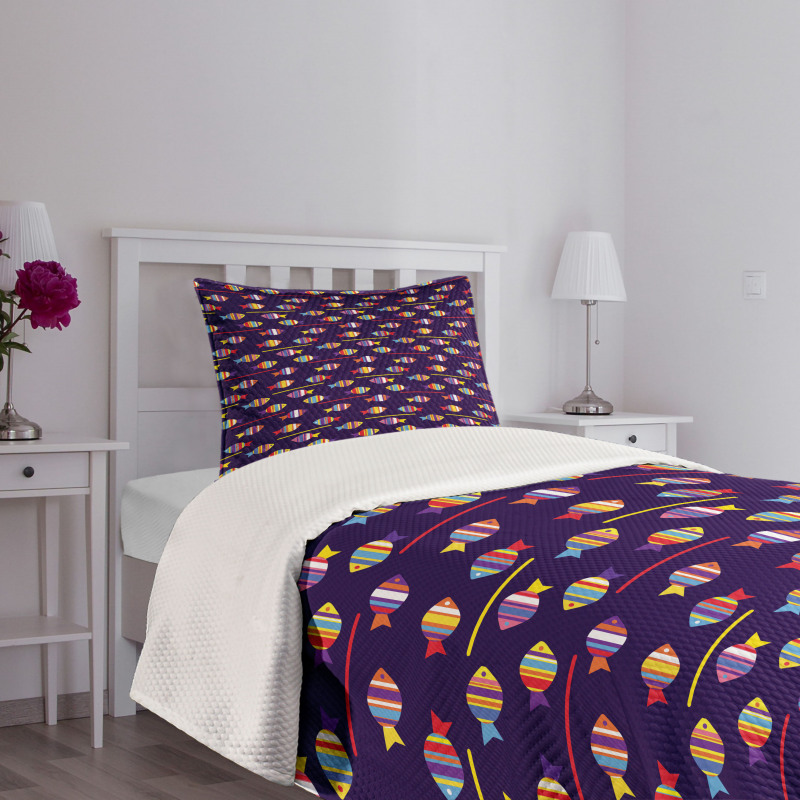 Rainbow Patterned Animals Bedspread Set