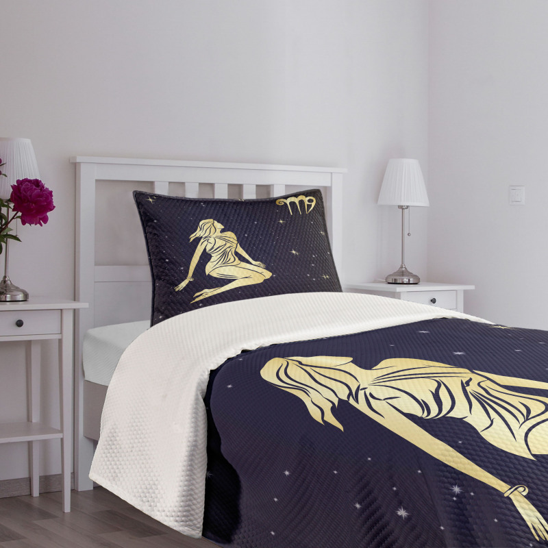 Woman in Short Dress Bedspread Set