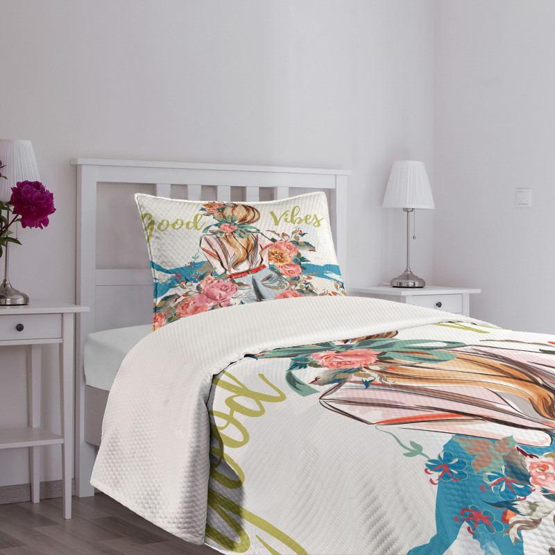 Girl Rose Flourish Bedspread Set