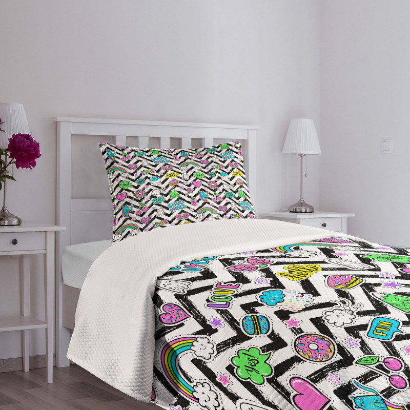 Zigzag Colorful Bedspread Set