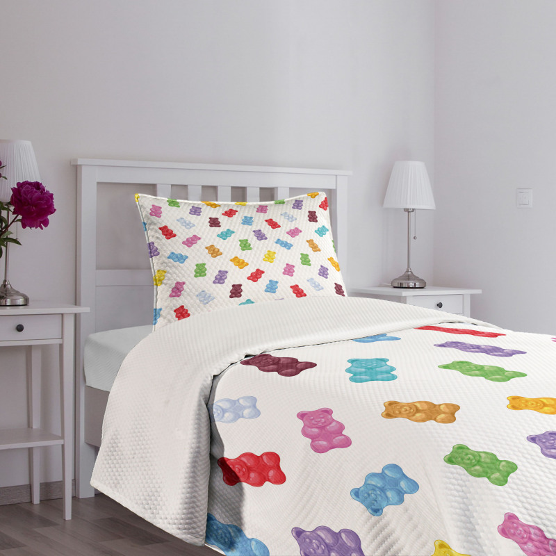 Vibrant Gummy Bears Bedspread Set