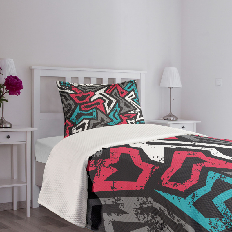 Hip Hop Culture Graffiti Bedspread Set