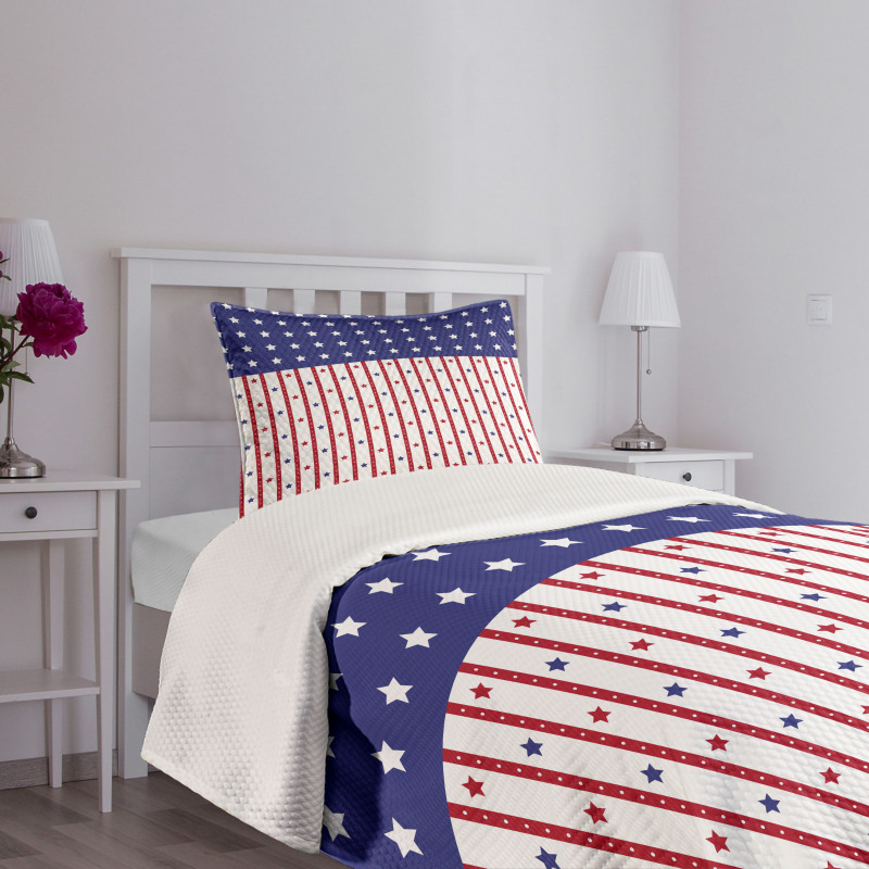 Stars and Stripes Flag Bedspread Set