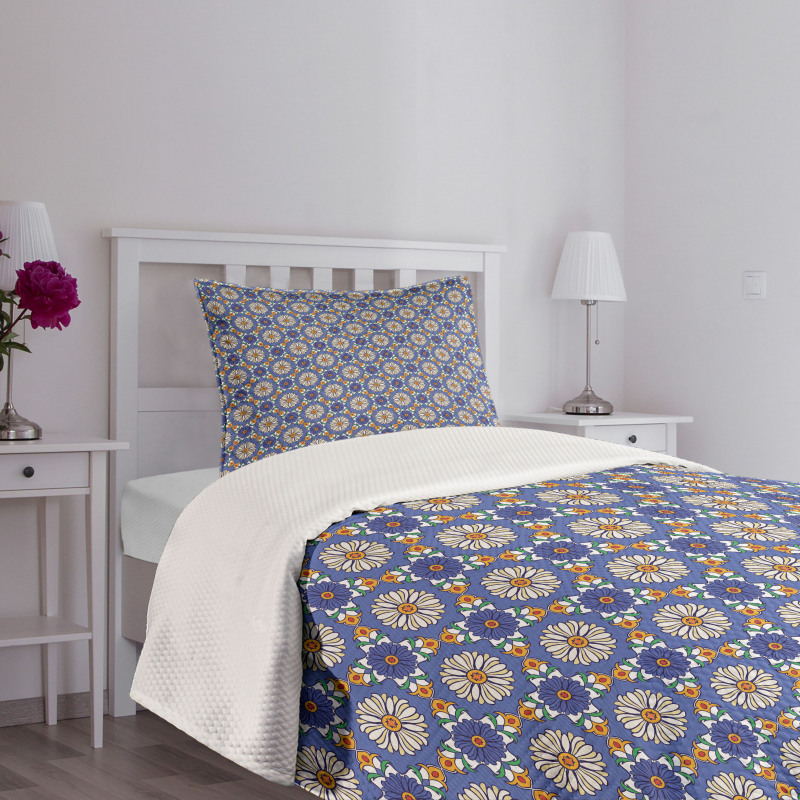 Flower Pattern Orient Bedspread Set