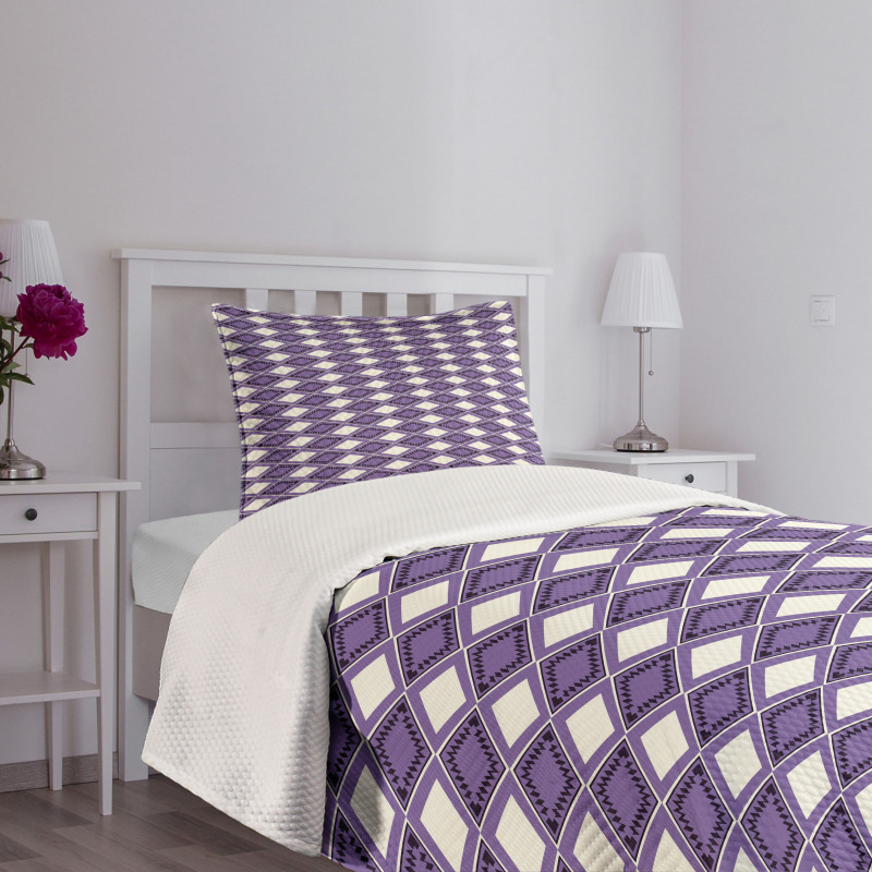 Vivid Chevron Zigzags Bedspread Set