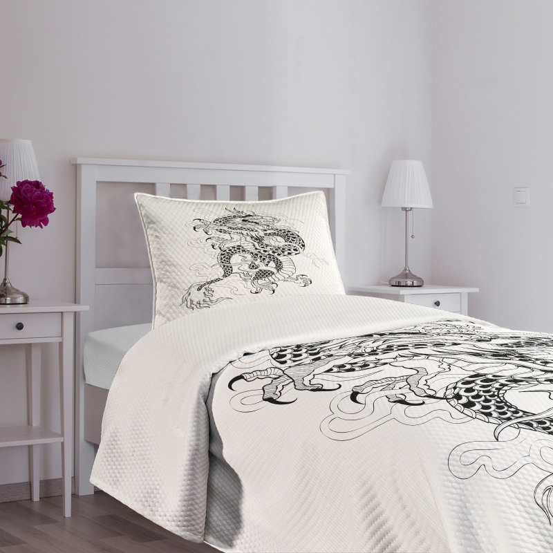 Sketch Art Monster Bedspread Set