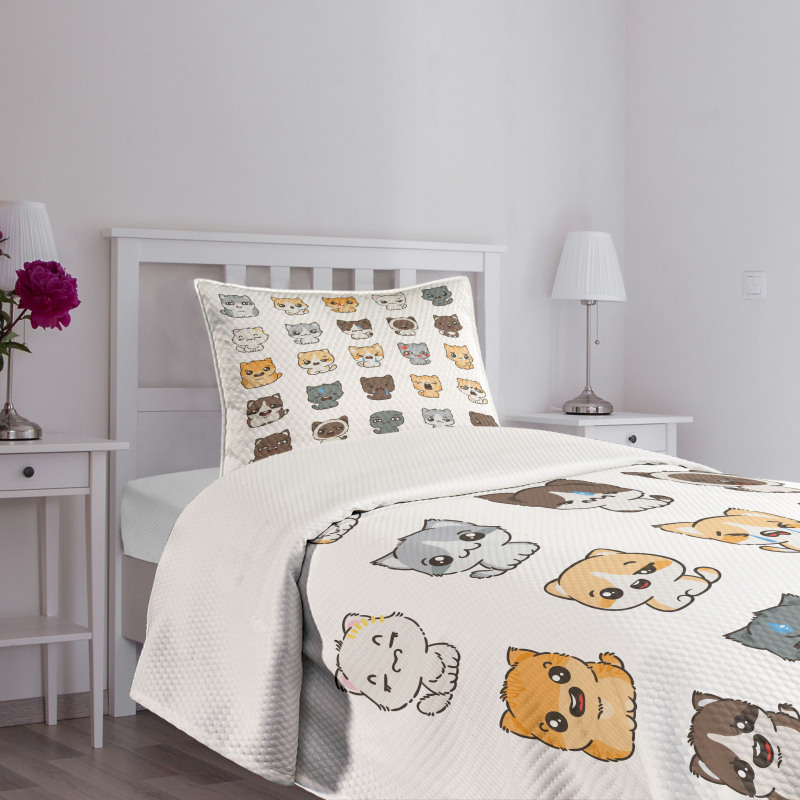 Cartoon Felines Bedspread Set