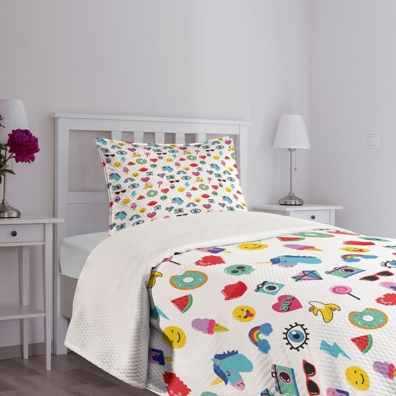 Pop Art Style Watermelon Bedspread Set