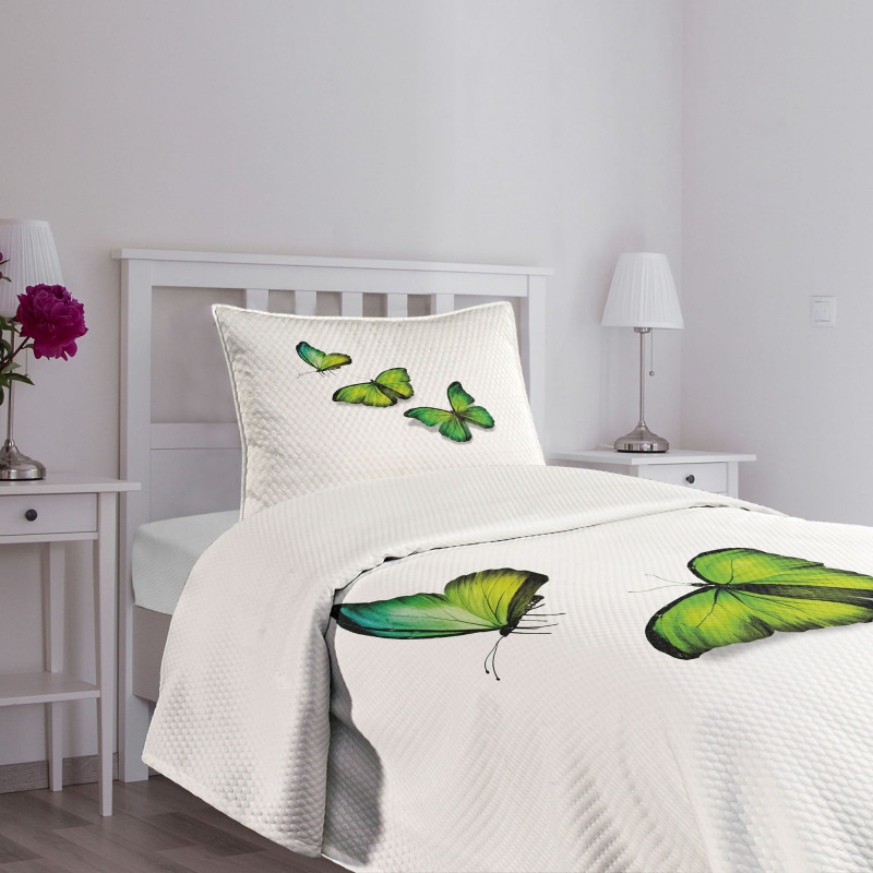 Spring Butterfly Bedspread Set