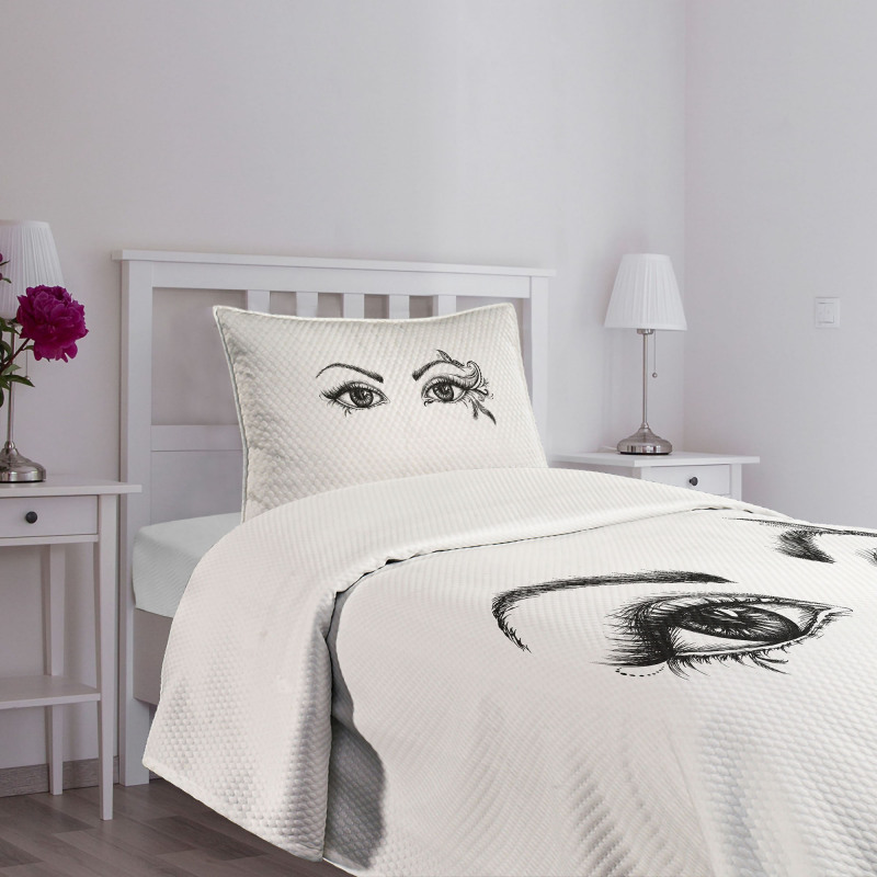 Feather Butterfly Woman Bedspread Set