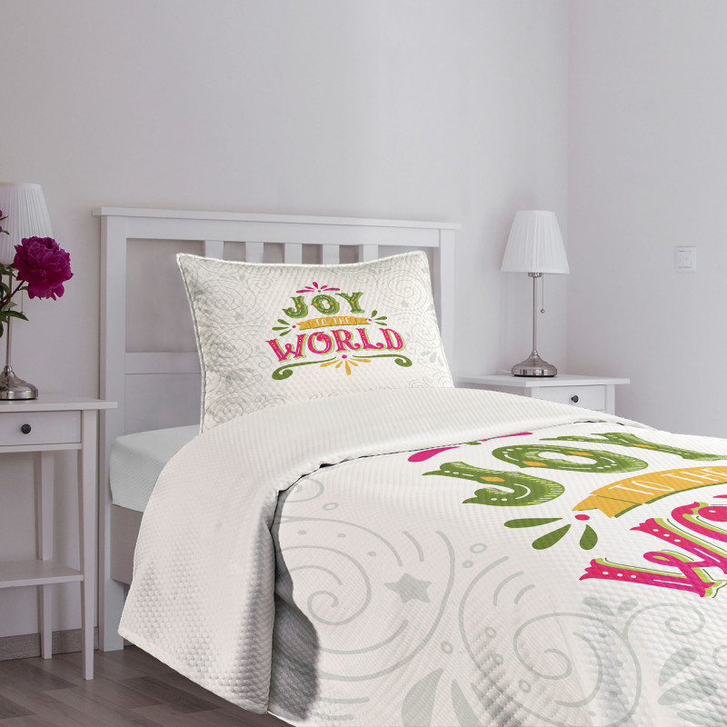 Geometric Curlicues Line Bedspread Set