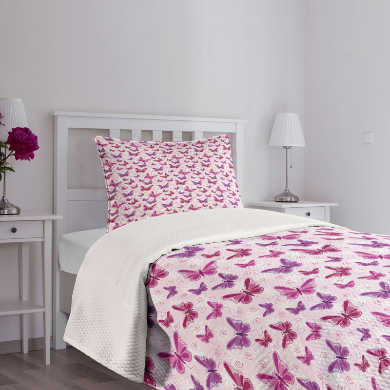 Romantic Butterflies Bedspread Set