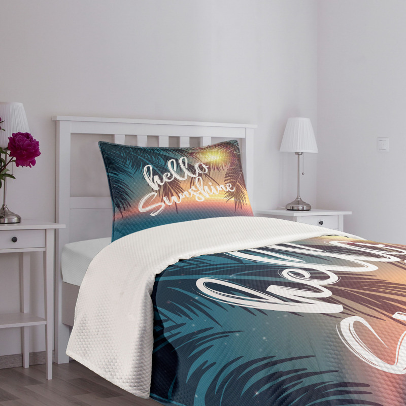 Tropical Palms Bedspread Set