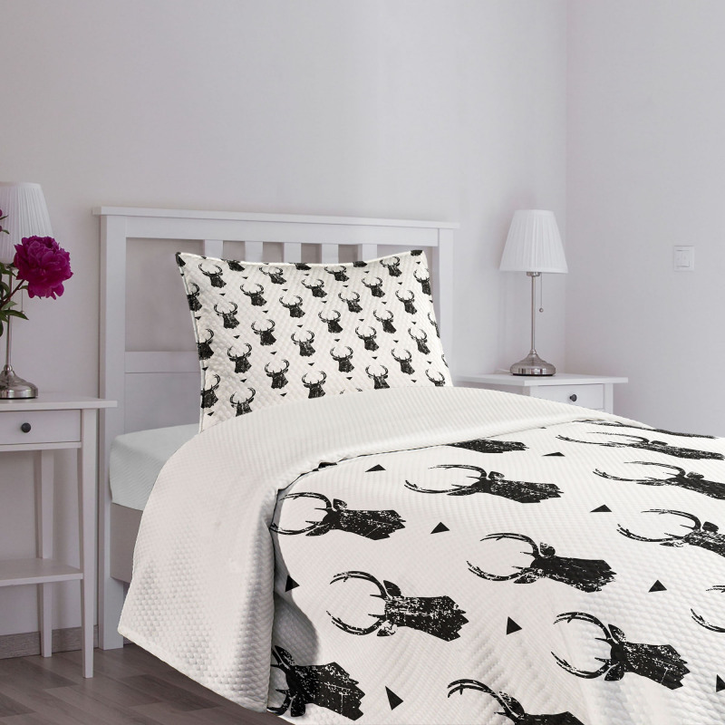 Monochrome Animal Head Bedspread Set