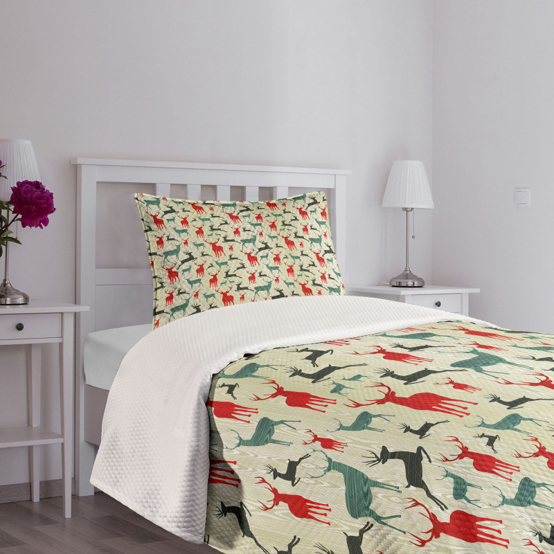 Wooden Winter Animals Bedspread Set