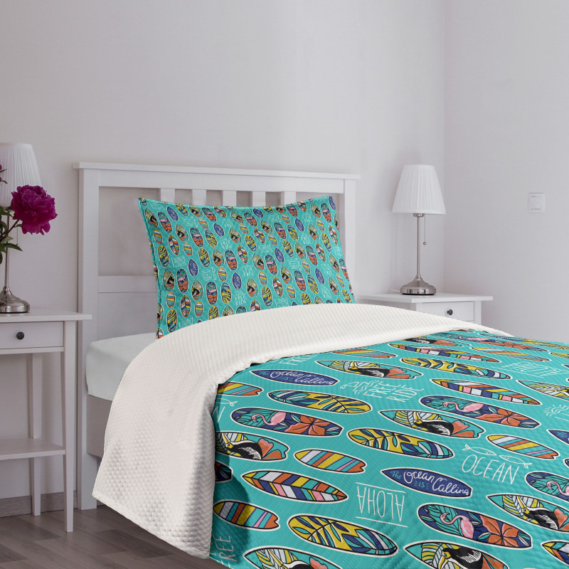 Aloha Hawaii Ocean Bedspread Set