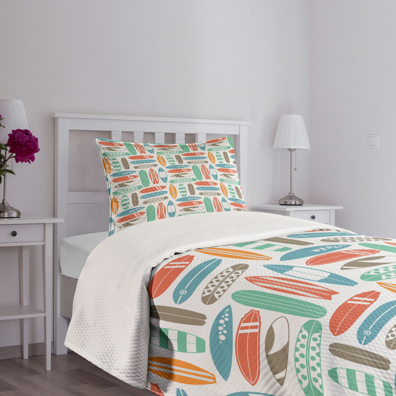 Summer Travel Retro Bedspread Set