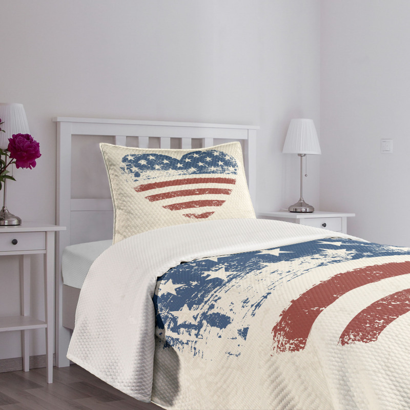 Patriotic Flag USA Bedspread Set