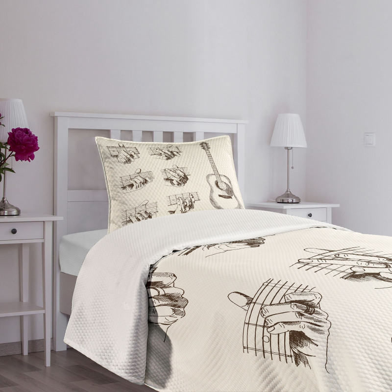 Sketch Chords Flamenco Bedspread Set