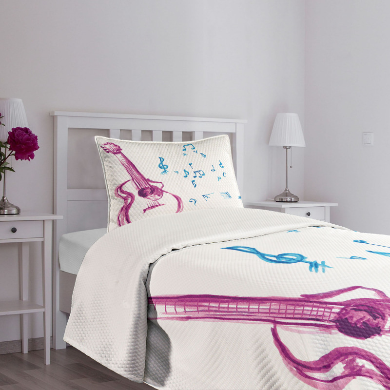 Watercolor Music Making Bedspread Set