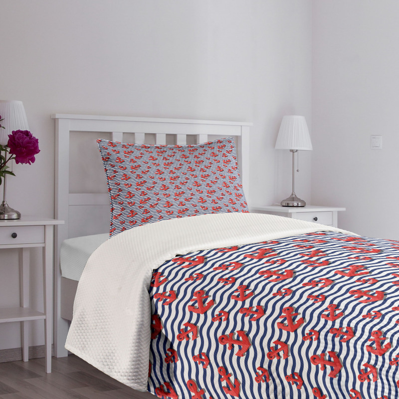 Wavy Stripes 3D Style Bedspread Set