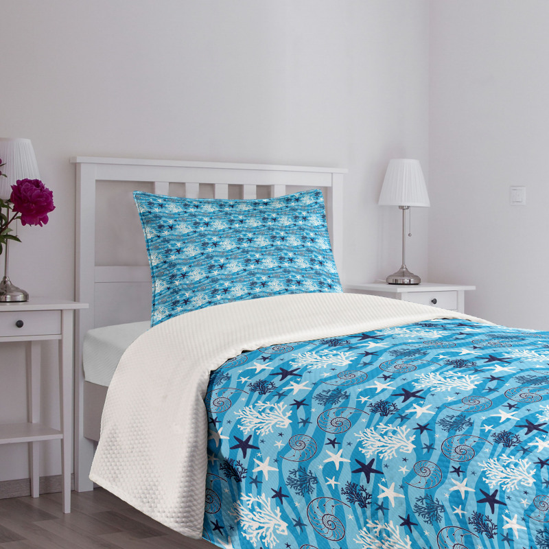 Starfish and Scallop Bedspread Set