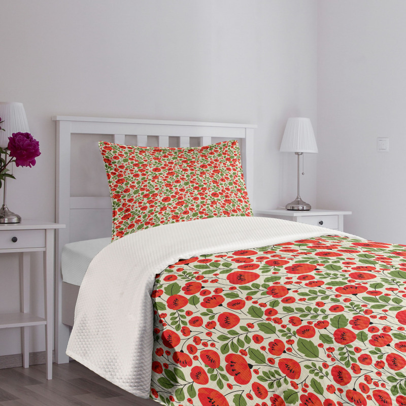 Nature Retro Arrangement Bedspread Set