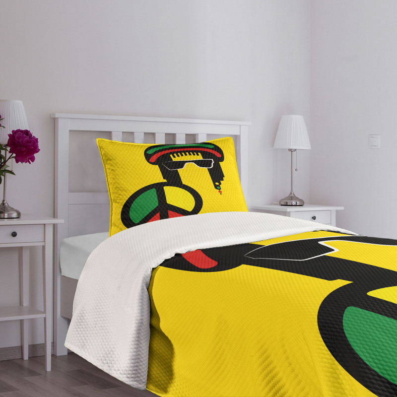 Conceptual Reggae Man Bedspread Set