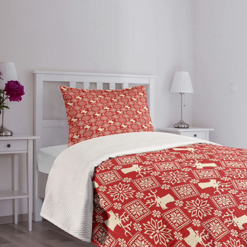 Northern Reindeers Flora Bedspread Set