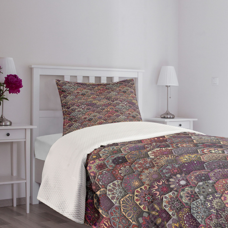 Retro Ornate Mandala Bedspread Set