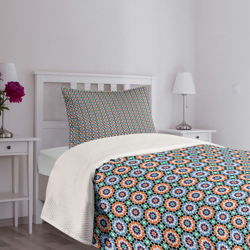 Mosaic Circular Design Bedspread Set